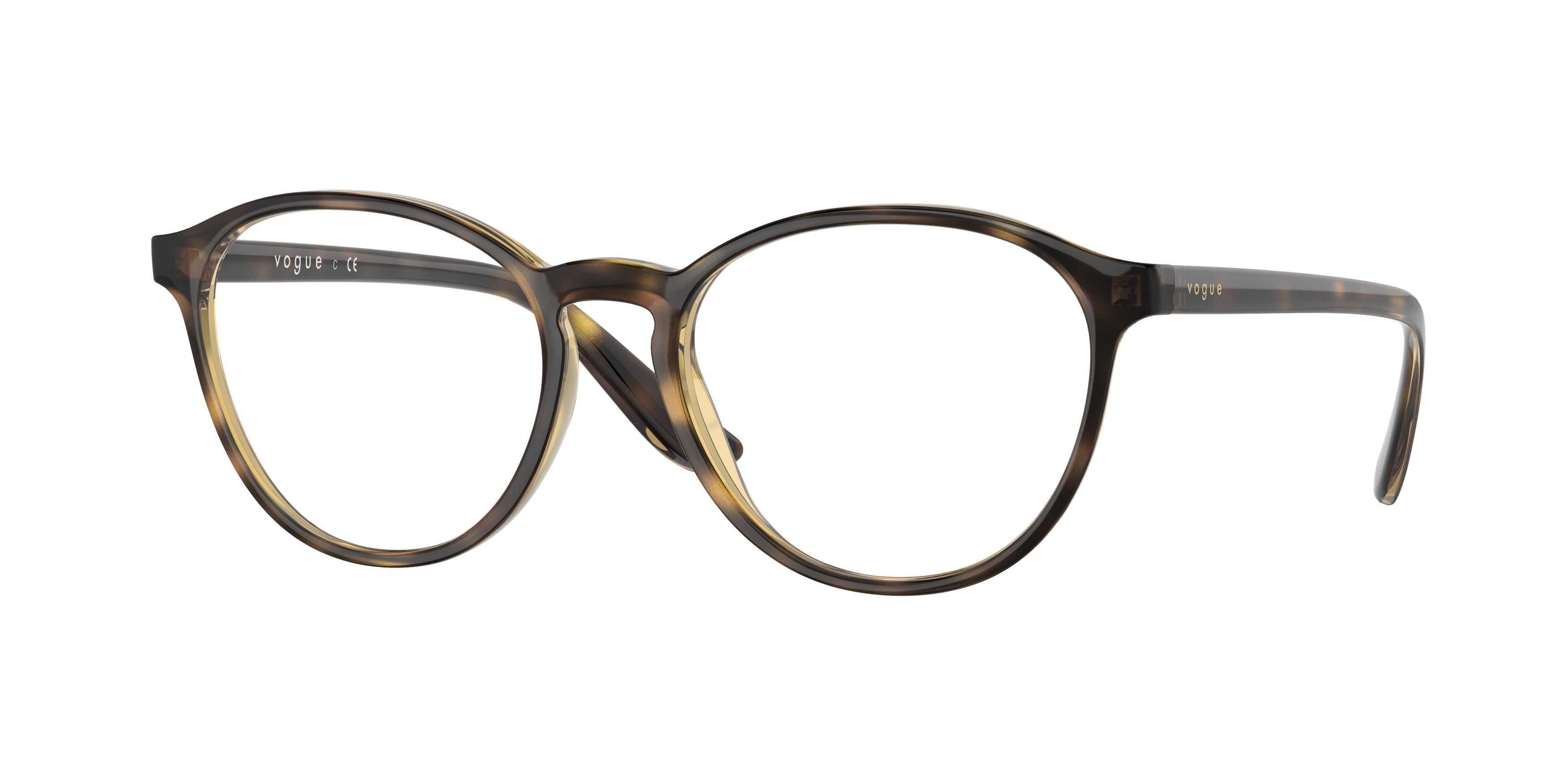 Vogue VO5372F Phantos Eyeglasses W656-Dark Havana 53-140-18 - Color Map Brown
