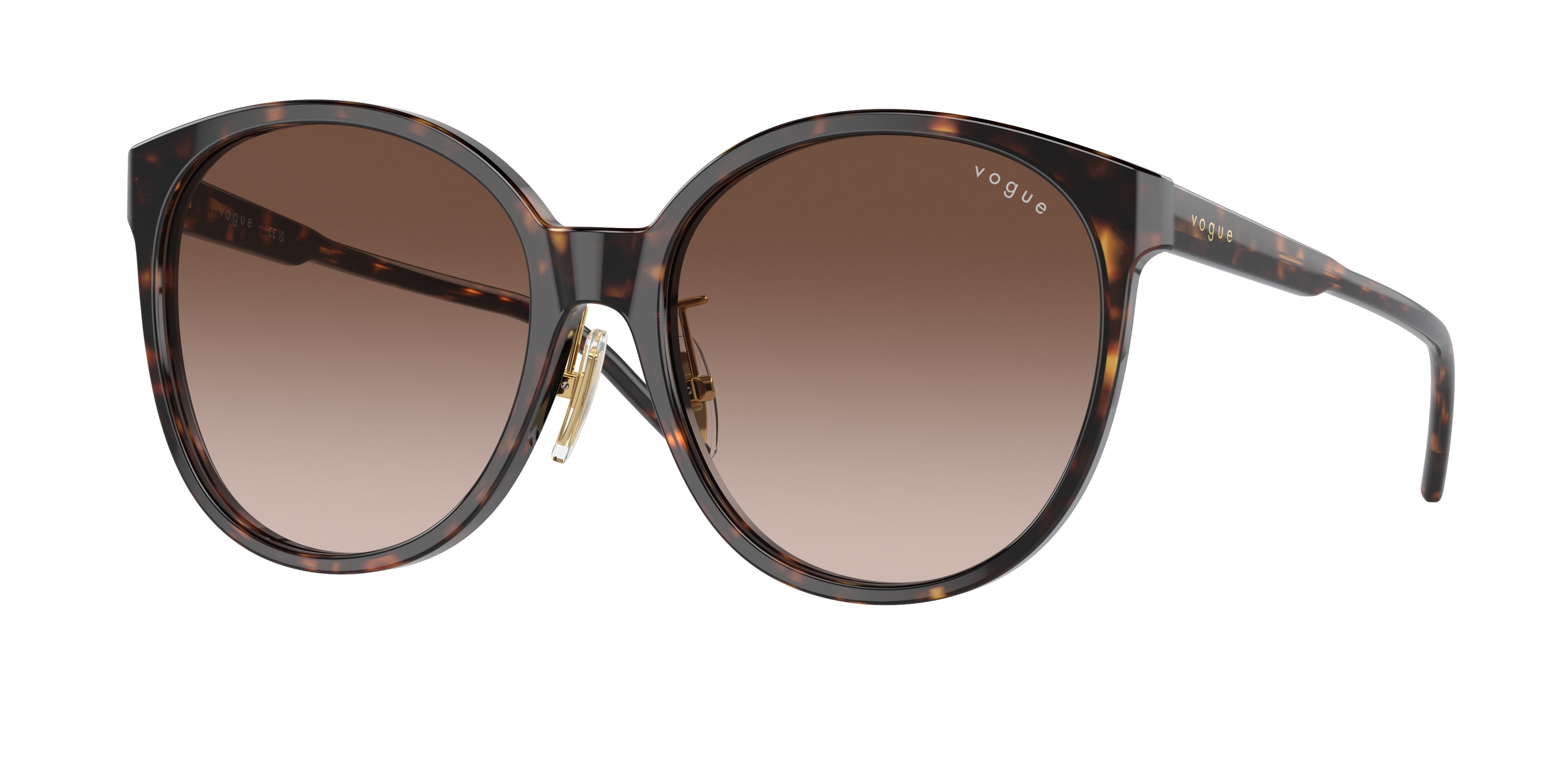 Vogue VO5509SF Phantos Sunglasses W65613-Dark Havana 57-145-17 - Color Map Brown