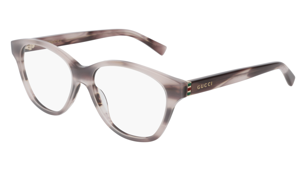 GUCCI GG0456O ROUND / OVAL Eyeglasses For Women GG0456O-005 HAVANA GOLD / TRANSPARENT PINK 53-15-140