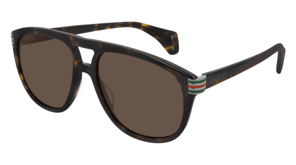 GUCCI GG0525S ROUND / OVAL Sunglasses For Men GG0525S-003 HAVANA HAVANA / BROWN DARK 60-18-145