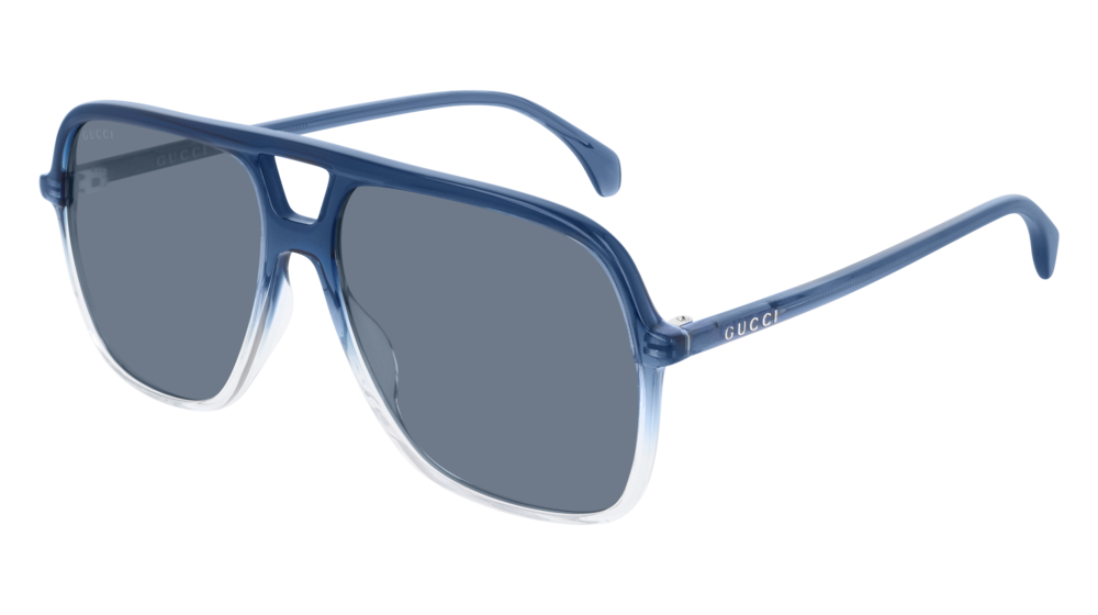GUCCI GG0545S AVIATOR Sunglasses For Men GG0545S-004 BLUE BLUE / BLUE CRYSTAL 58-15-145