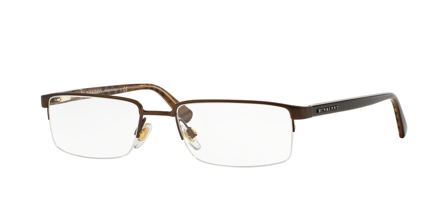 Burberry BE1006 Rectangle Eyeglasses  1012-MATTE BROWN 52-18-140 - Color Map brown