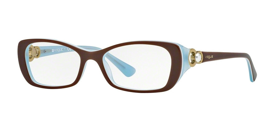 Vogue VO2808H Eyeglasses 2011-TOP LIGHT BROWN/OPAL AZURE