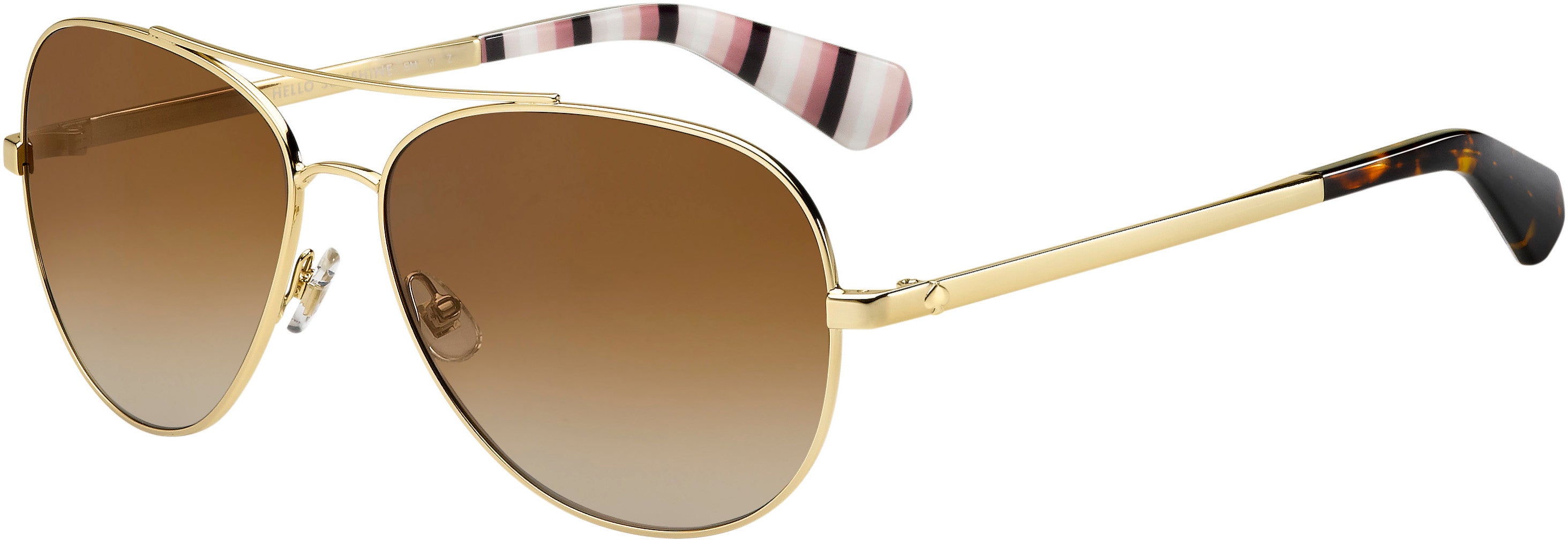 Kate Spade Avaline 2/S Aviator Sunglasses 0013-0013 Gold (LA Brown Gradient Polz)
