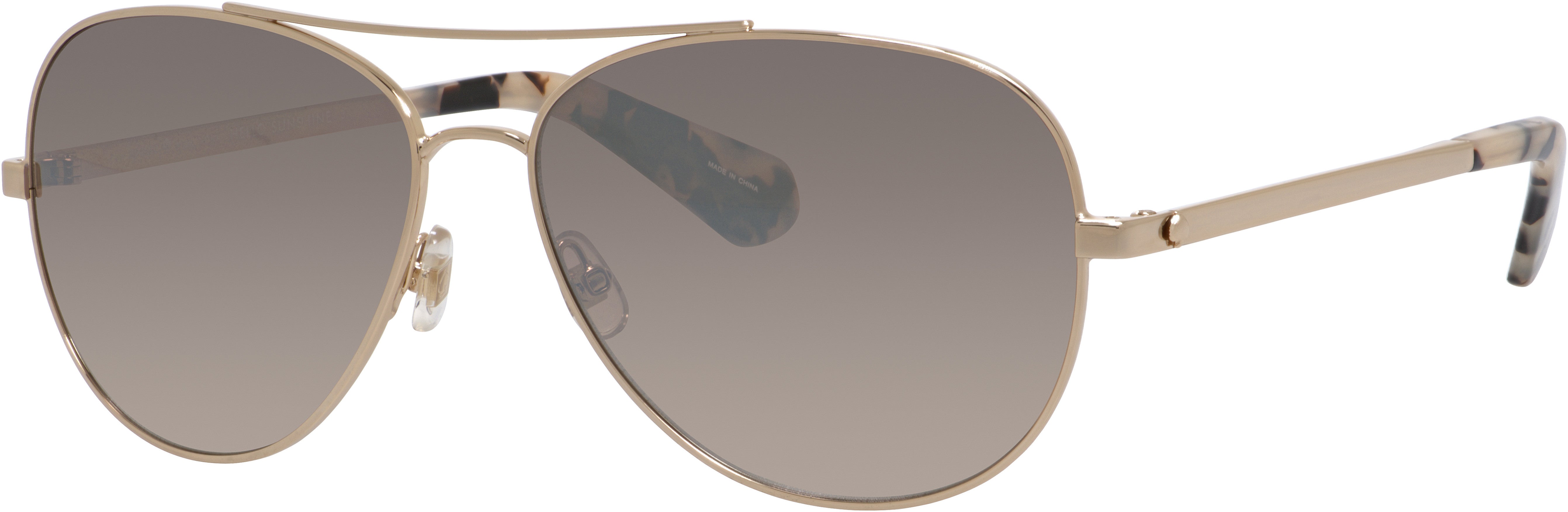 Kate Spade Avaline 2/S Aviator Sunglasses 006J-006J Gold Havana (NQ Brown Mirror Gradient)