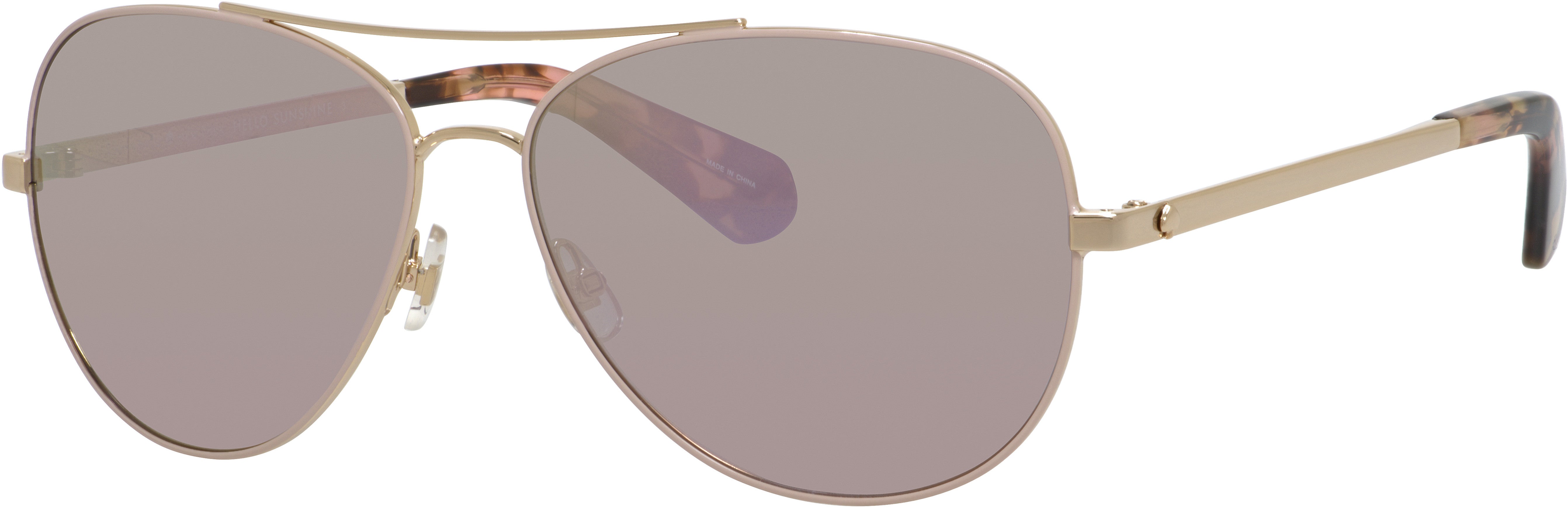 Kate Spade Avaline 2/S Aviator Sunglasses 0HT8-0HT8 Pink Havana (0J Rose Gold Ml)