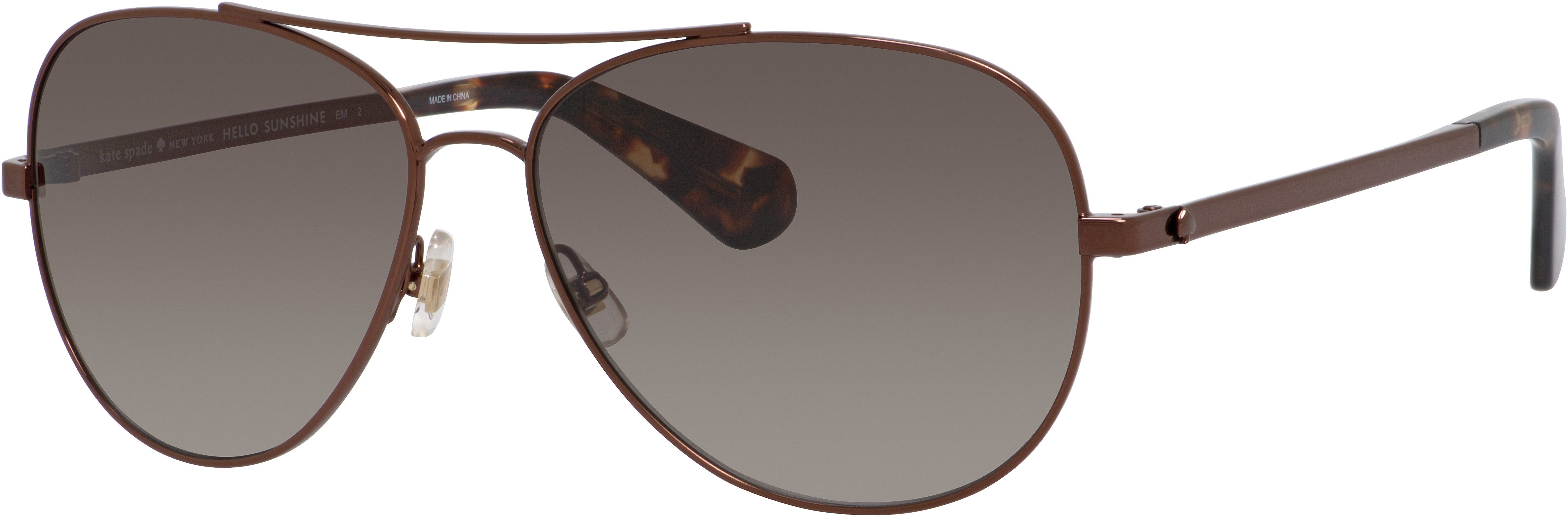 Kate Spade Avaline 2/S Aviator Sunglasses 0WR9-0WR9 Brown Havana (HA Brown Gradient)