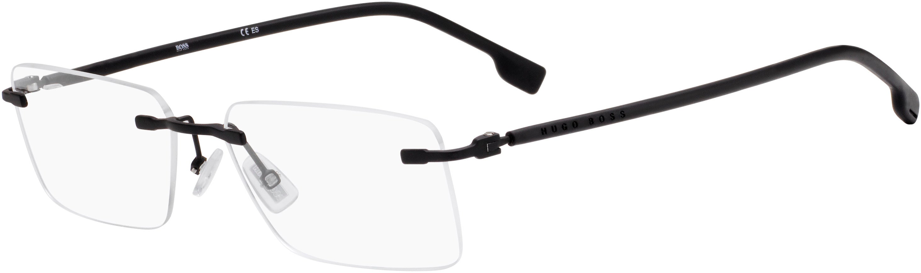 Boss (hub) Boss 1011 Rectangular Eyeglasses 0003-0003 Matte Black (00 Demo Lens)