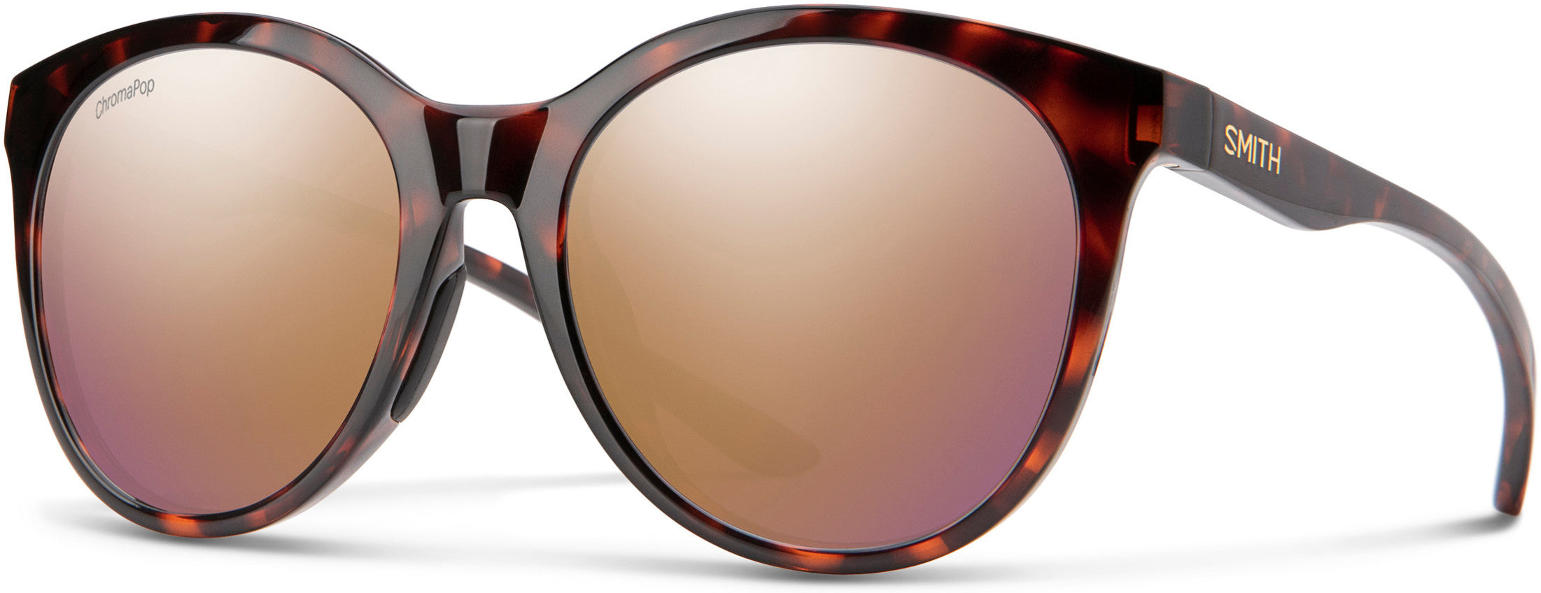 Smith Bayside Oval Modified Sunglasses 0086-0086 Dark Havana (9V Pinkgld Ml Pzcp)