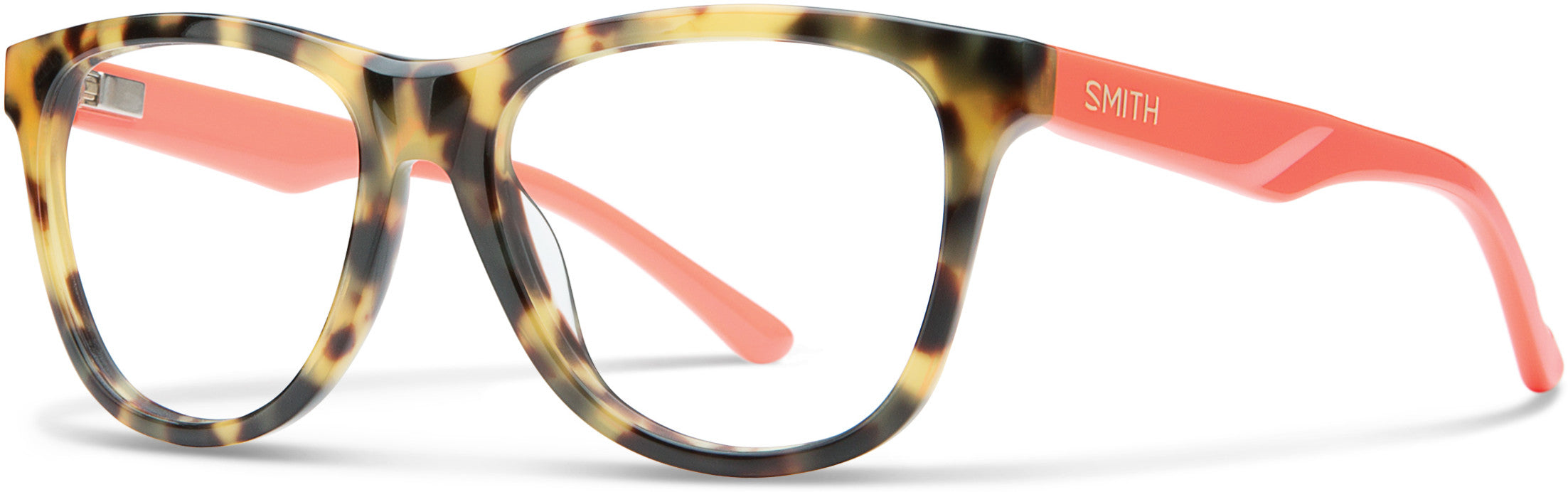 Smith Bowline Rectangular Eyeglasses 0P80-0P80 Gold Havana Pink (00 Demo Lens)