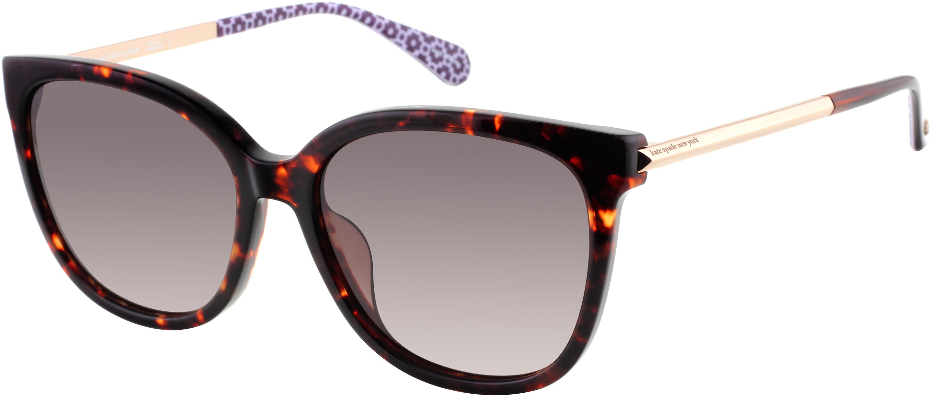 Kate Spade Britton/G/S Square Sunglasses 0086-0086 Dark Havana (HA Brown Gradient)