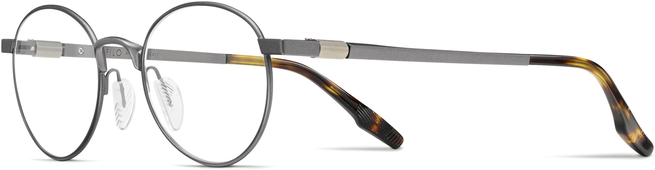 Safilo 2.0 Bussola 03 Tea Cup Eyeglasses 0R80-0R80 Semi Matte Dark Ruthenium (00 Demo Lens)
