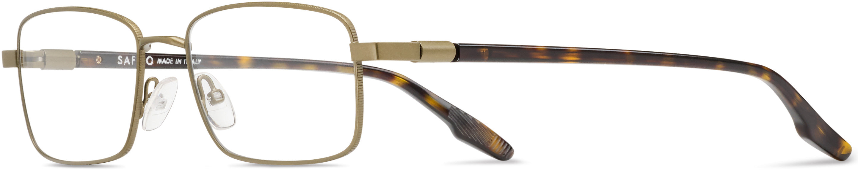 Safilo 2.0 Bussola 06 Rectangular Eyeglasses 04QK-04QK Bronze Red Havana (00 Demo Lens)