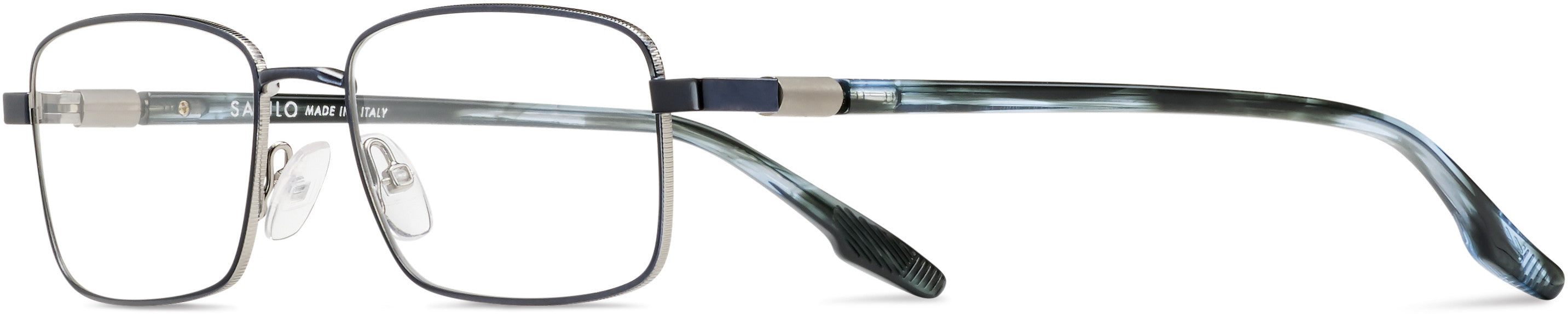 Safilo 2.0 Bussola 06 Rectangular Eyeglasses 0KU0-0KU0 Matte Bl Ruthenium (00 Demo Lens)