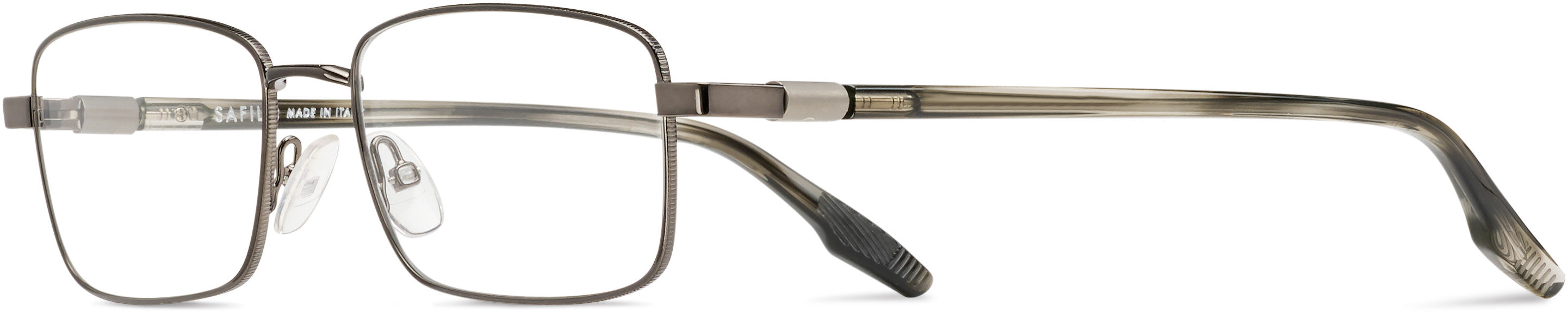 Safilo 2.0 Bussola 06 Rectangular Eyeglasses 0V81-0V81 Dark Ruthenium Black (00 Demo Lens)