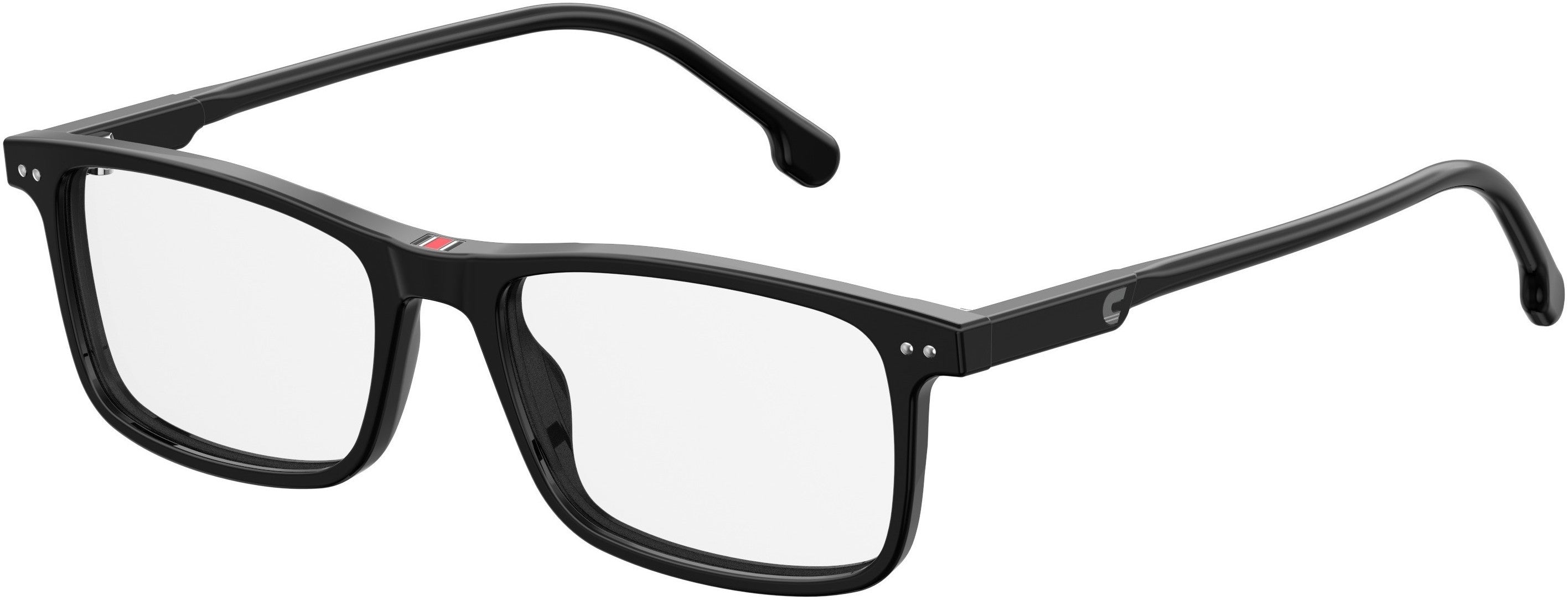 Carrera 2001T/v Rectangular Eyeglasses 0807-0807 Black (00 Demo Lens)