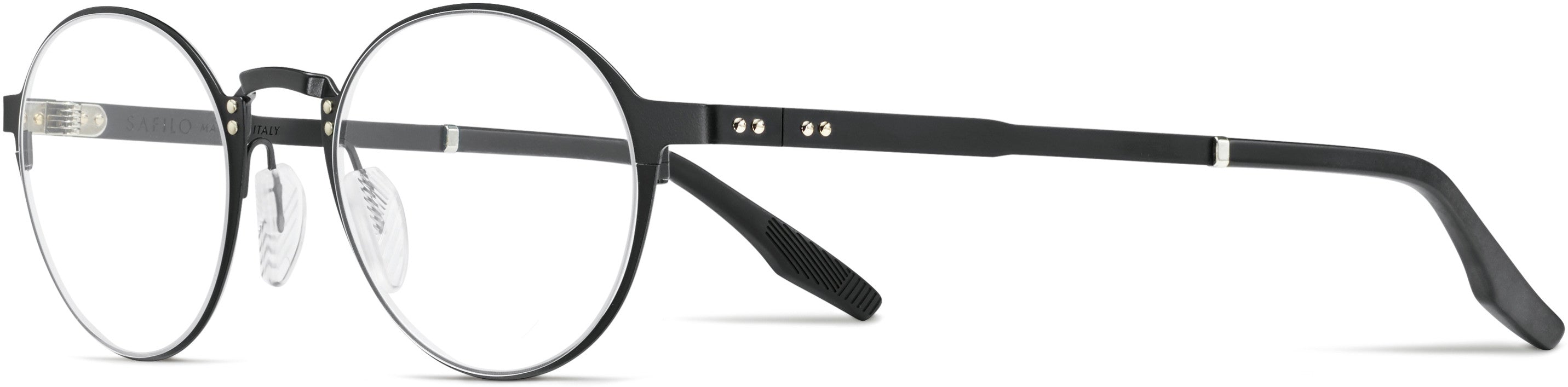 Safilo 2.0 Canalino 02 Oval Modified Eyeglasses 0003-0003 Matte Black (00 Demo Lens)