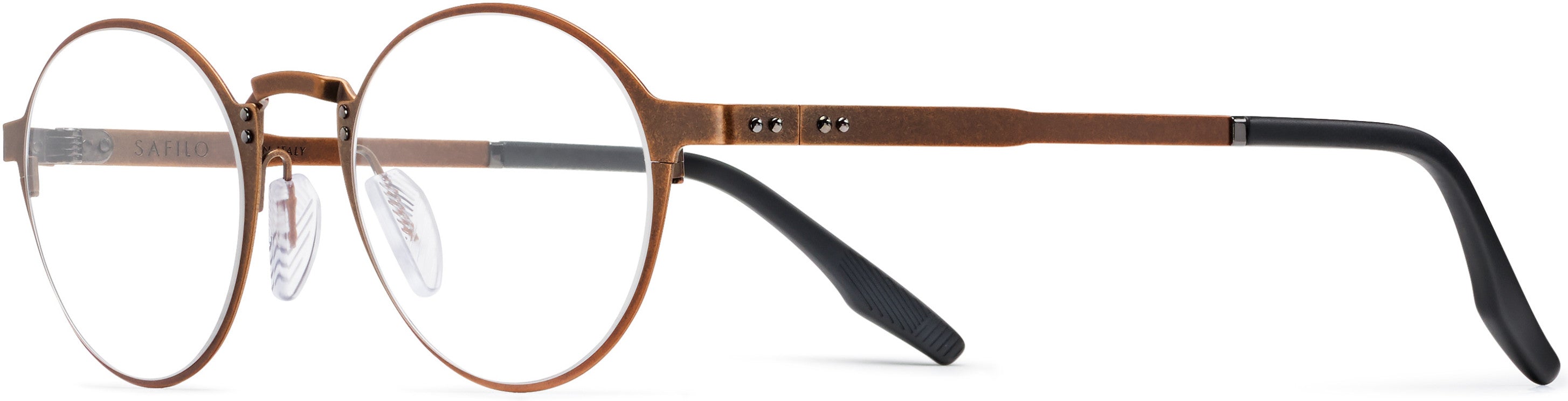 Safilo 2.0 Canalino 02 Oval Modified Eyeglasses 0210-0210 Copper (00 Demo Lens)