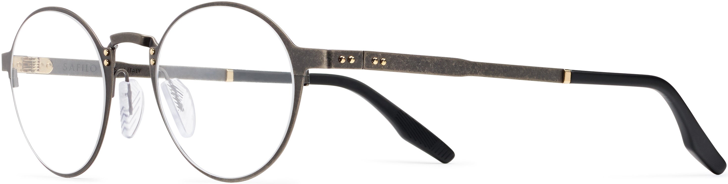 Safilo 2.0 Canalino 02 Oval Modified Eyeglasses 06LB-06LB Ruthenium (00 Demo Lens)