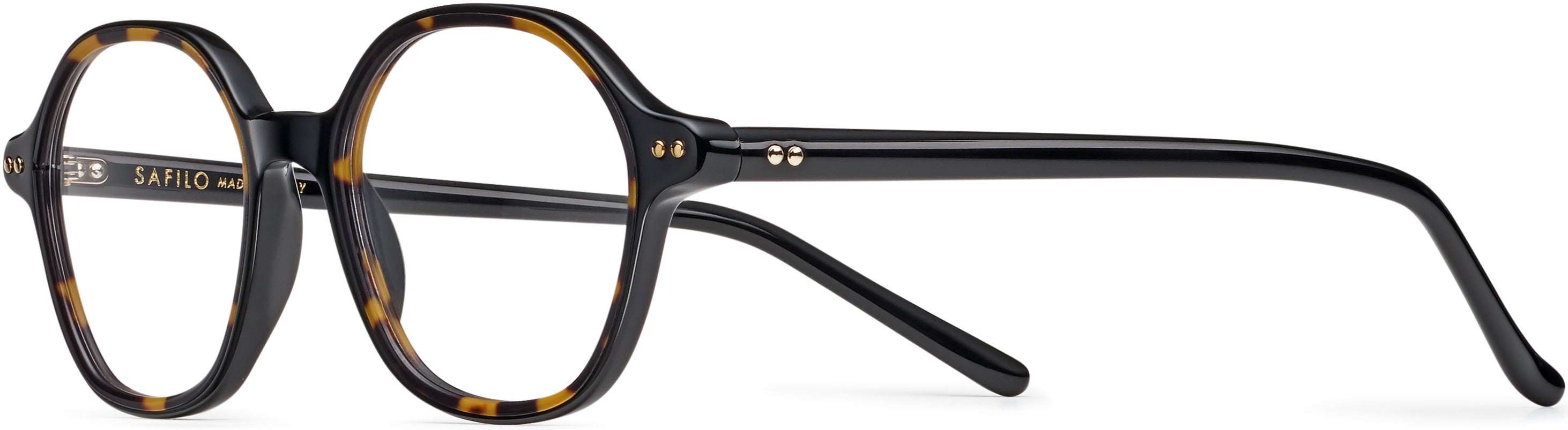 Safilo 2.0 Cerchio 01 Special Shape Eyeglasses 0WR7-0WR7 Black Havana (00 Demo Lens)