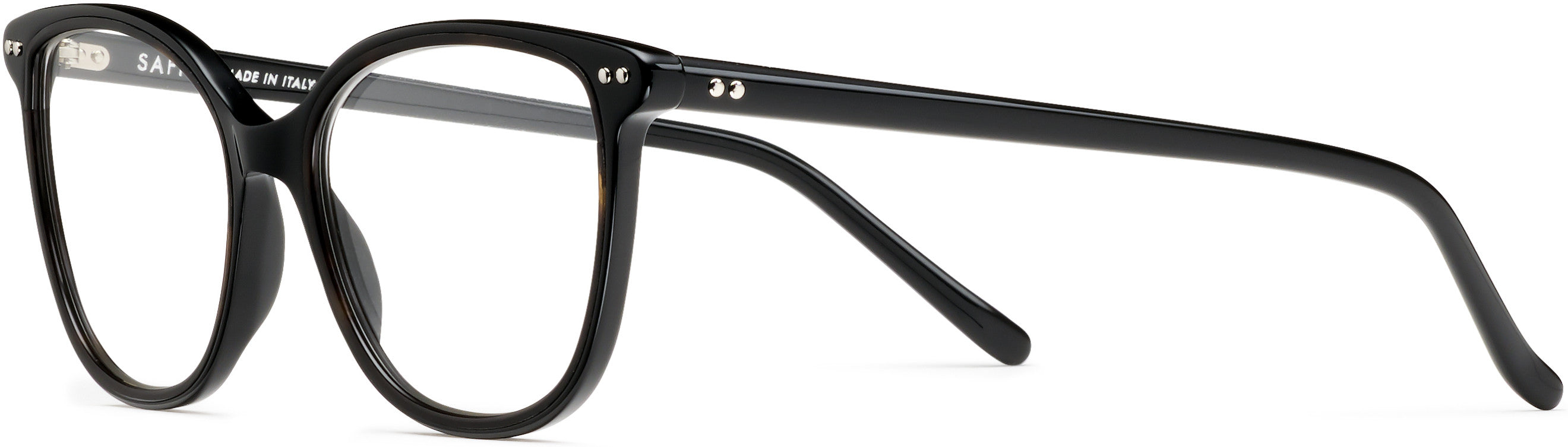 Safilo 2.0 Cerchio 05 Square Eyeglasses 0WR7-0WR7 Black Havana (00 Demo Lens)