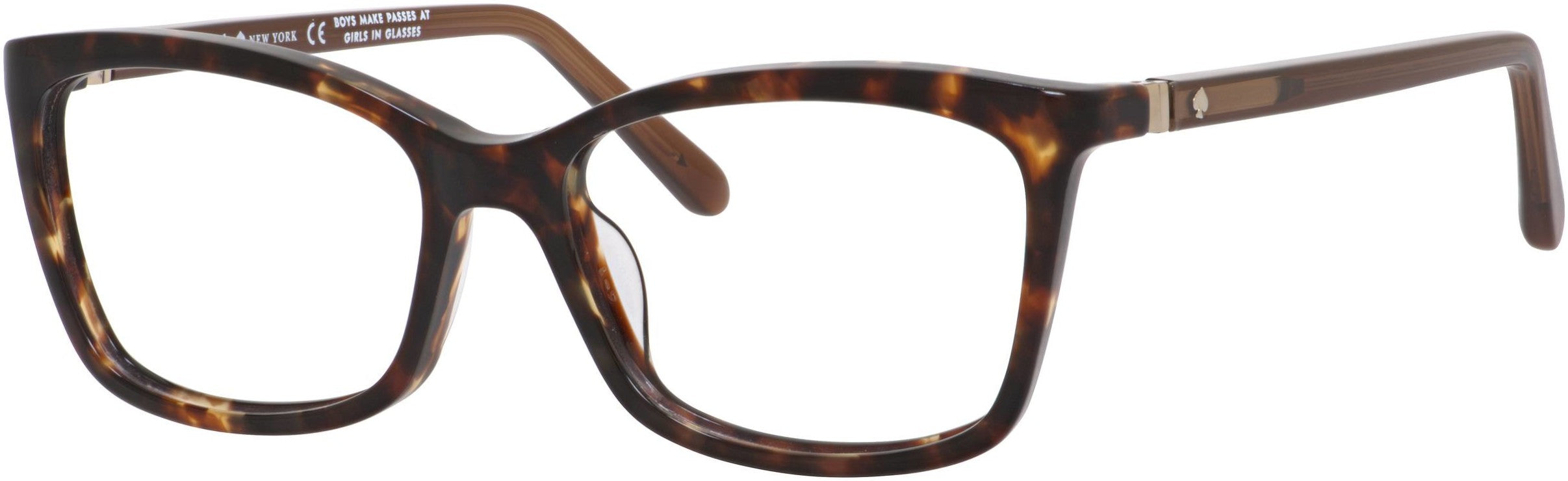 Kate Spade Cortina Rectangular Eyeglasses 0RRW-0RRW Havana Brown (00 Demo Lens)