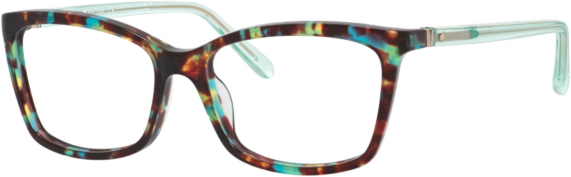 Kate Spade Cortina Rectangular Eyeglasses 0RRZ-0RRZ Green Havana (00 Demo Lens)