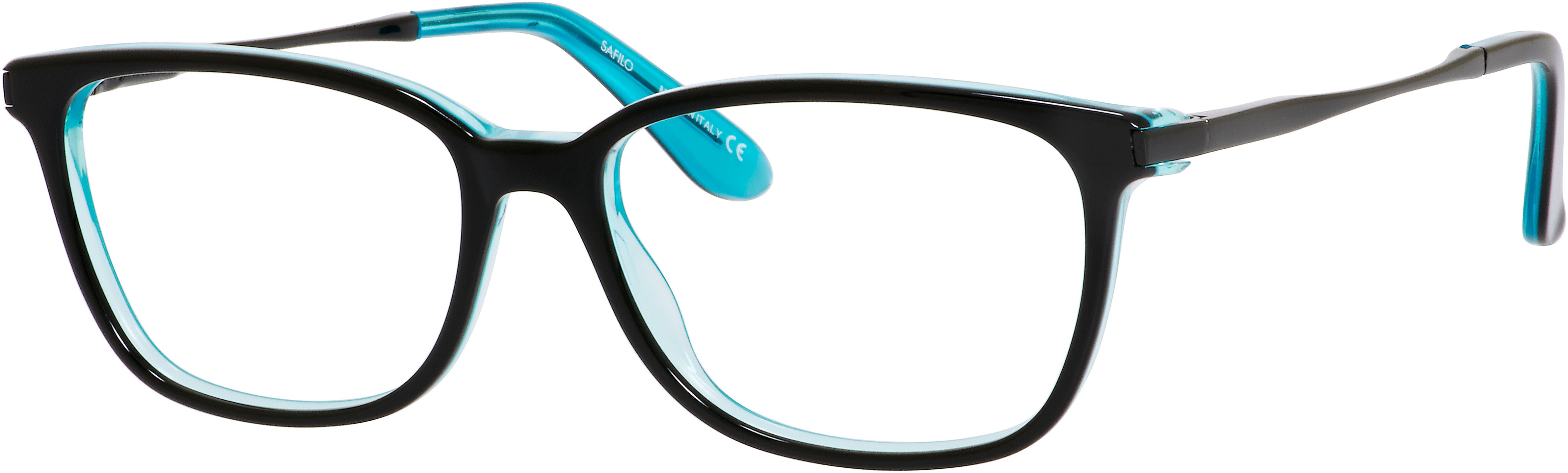 Emozioni 4044 Rectangular Eyeglasses 0SJW-0SJW Black Turquoise Palladium (00 Demo Lens)