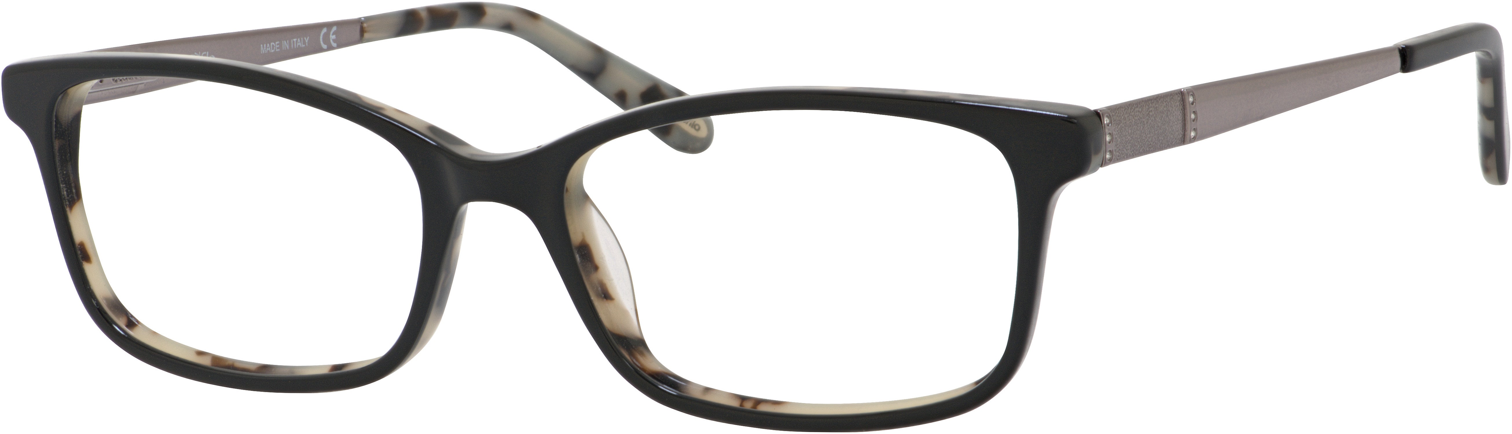 Emozioni 4050 Rectangular Eyeglasses 0TCB-0TCB White Bksptt (00 Demo Lens)