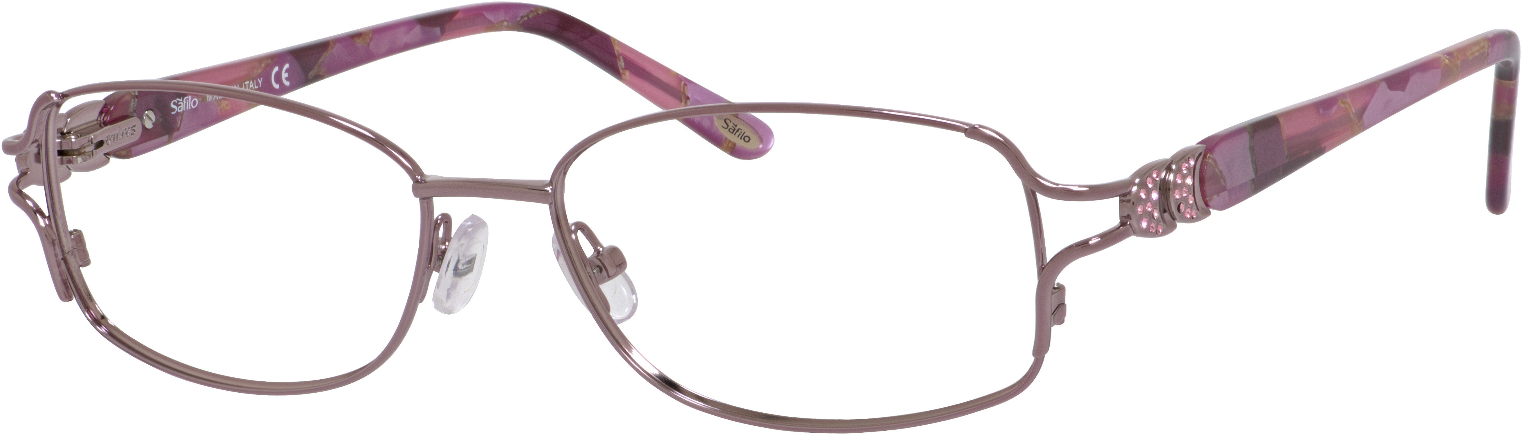 Emozioni 4353 Oval Modified Eyeglasses 0NEH-0NEH Rose (00 Demo Lens)