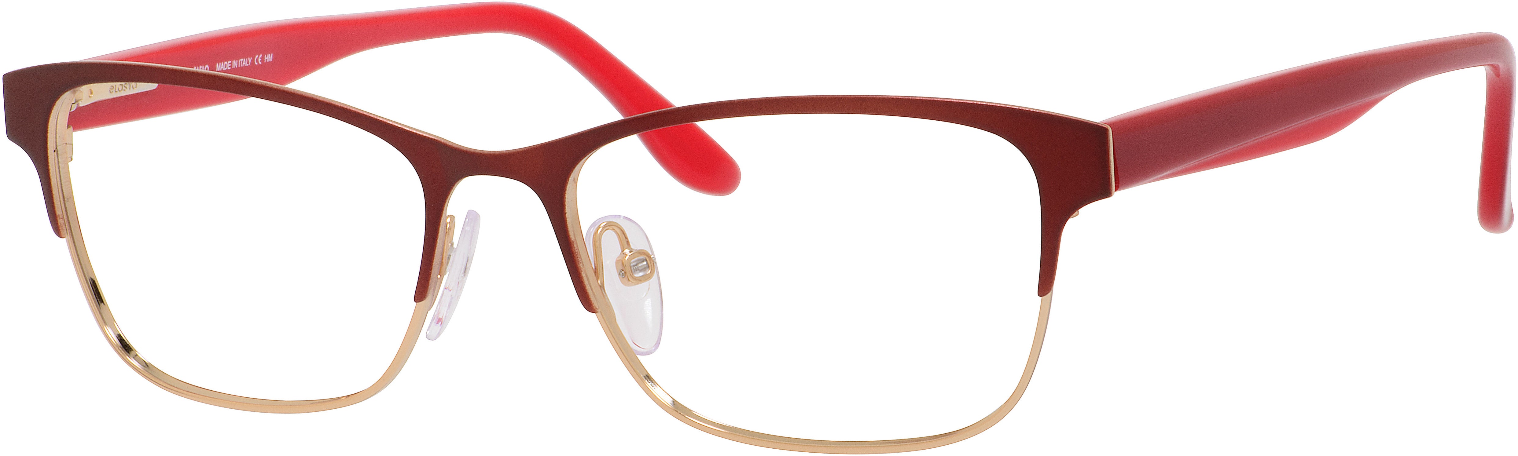 Emozioni 4371 Rectangular Eyeglasses 0788-0788 Red Burgundy (00 Demo Lens)