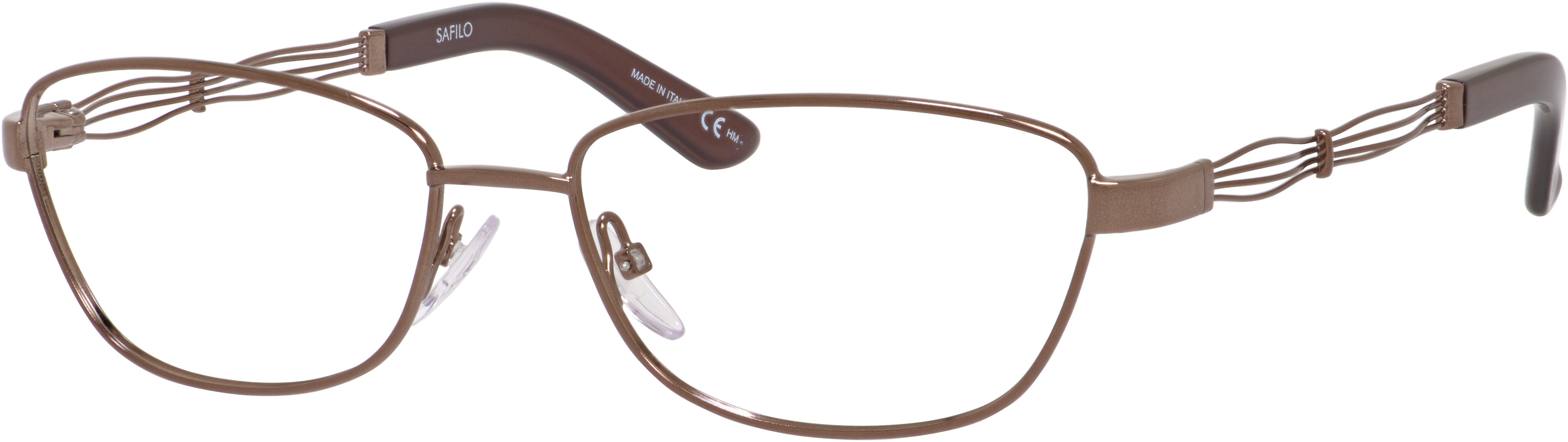 Emozioni 4372 Rectangular Eyeglasses 0TUI-0TUI Light Brown (00 Demo Lens)