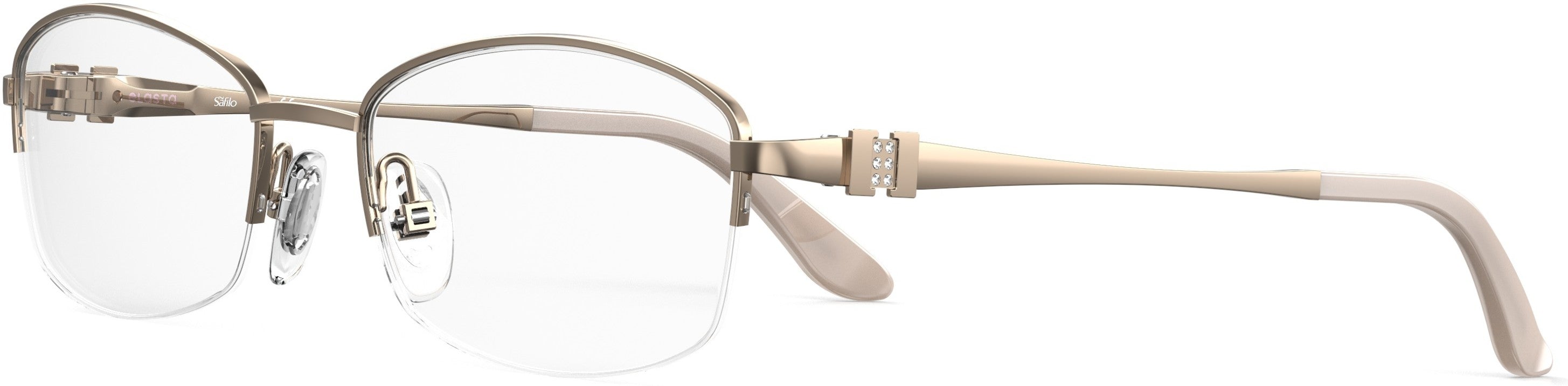 Emozioni 4375/N Rectangular Eyeglasses 06F3-06F3 Peach Pink (00 Demo Lens)