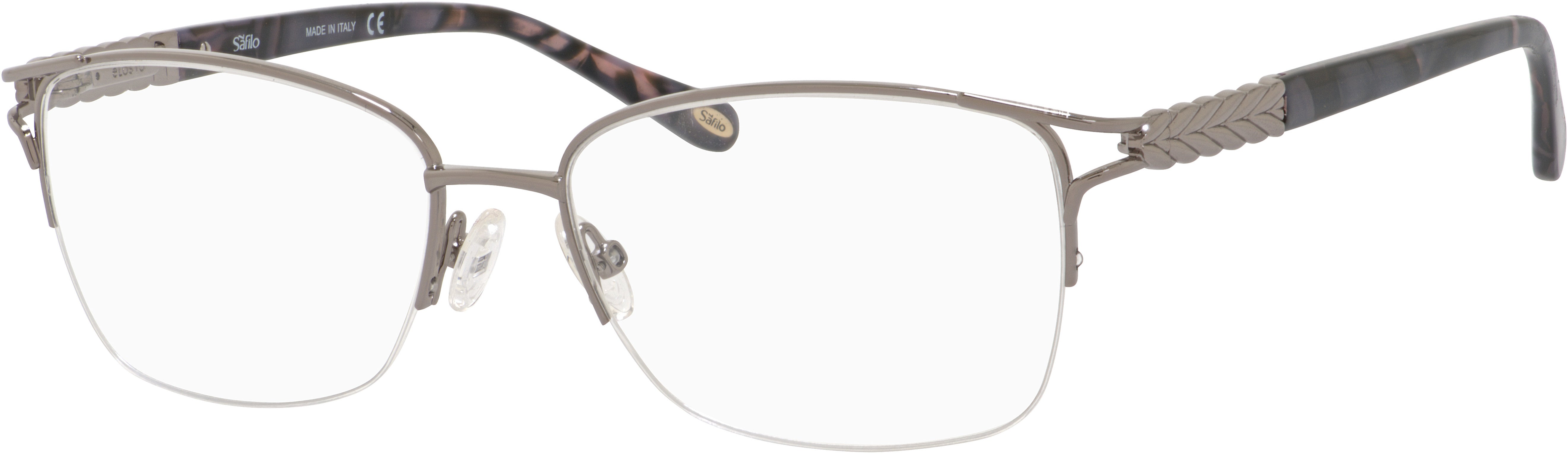 Emozioni 4377 Cat Eye/butterfly Eyeglasses 06LB-06LB Ruthenium (00 Demo Lens)