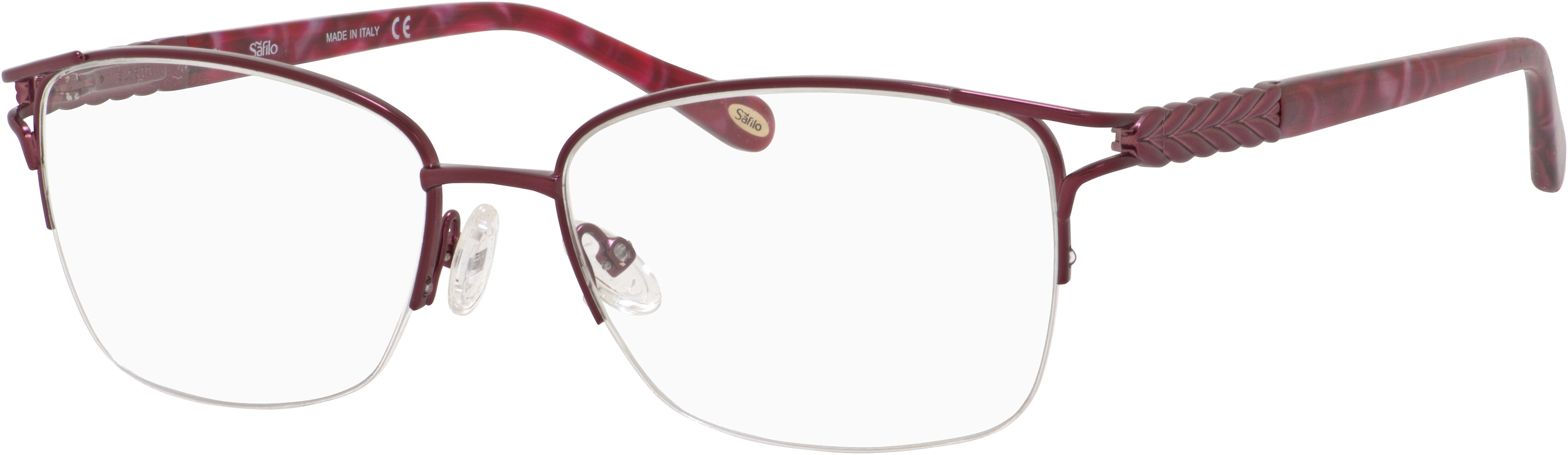 Emozioni 4377 Cat Eye/butterfly Eyeglasses 0LHF-0LHF Opal Burgundy (00 Demo Lens)