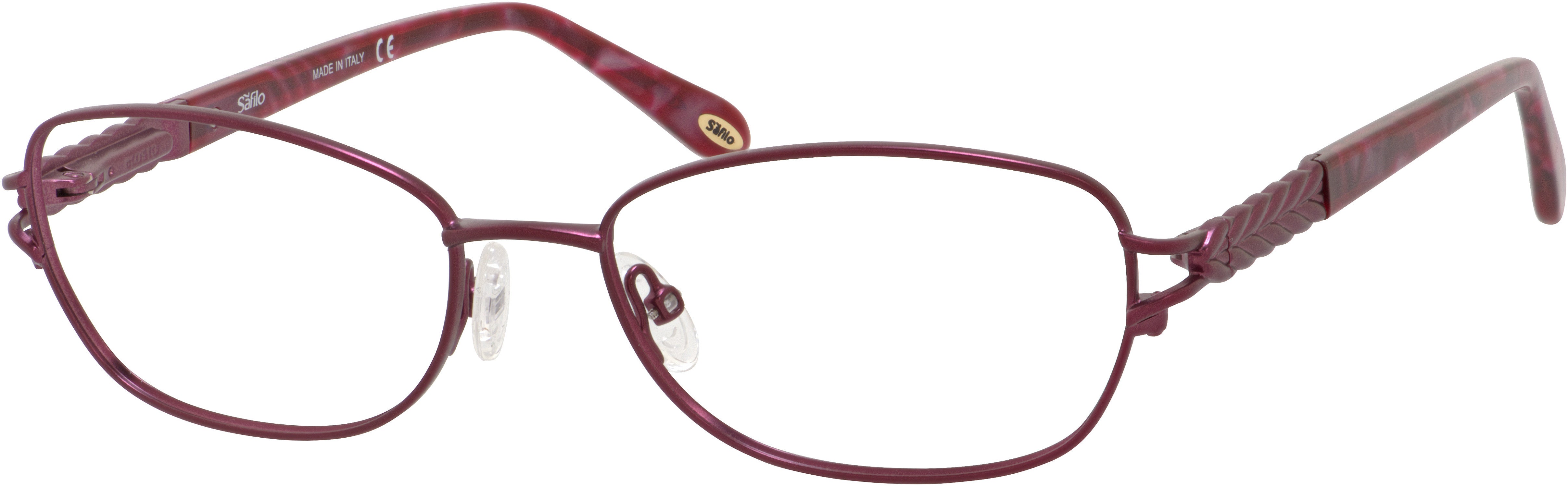 Emozioni 4378 Rectangular Eyeglasses 0LHF-0LHF Opal Burgundy (00 Demo Lens)