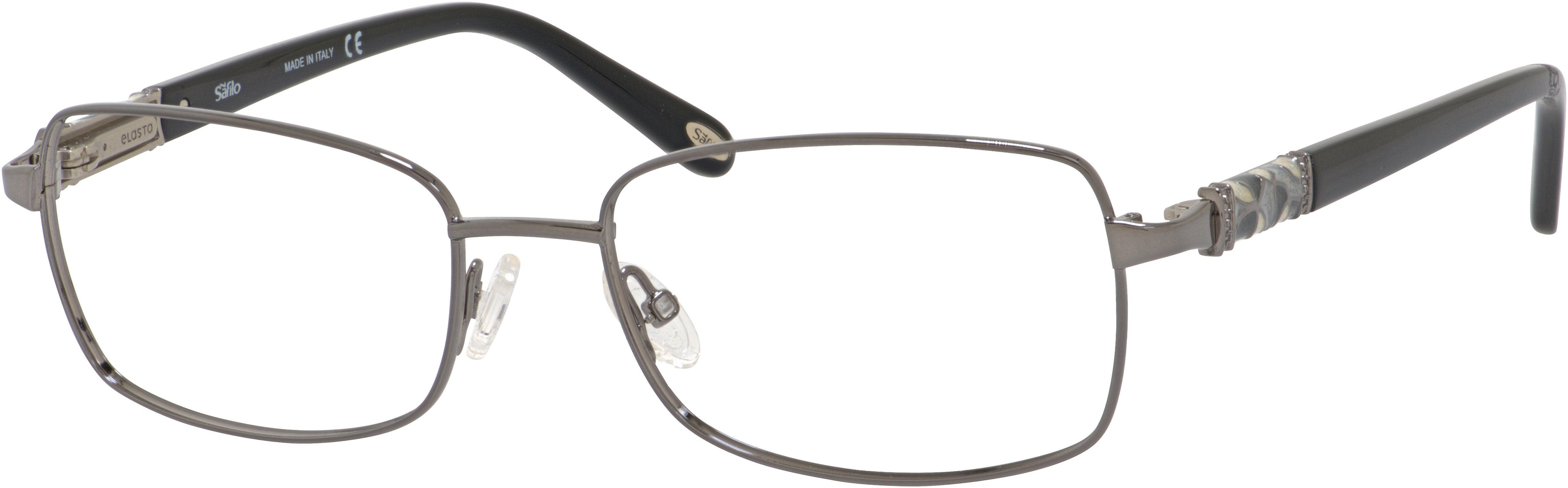 Emozioni 4380 Rectangular Eyeglasses 06LB-06LB Ruthenium (00 Demo Lens)