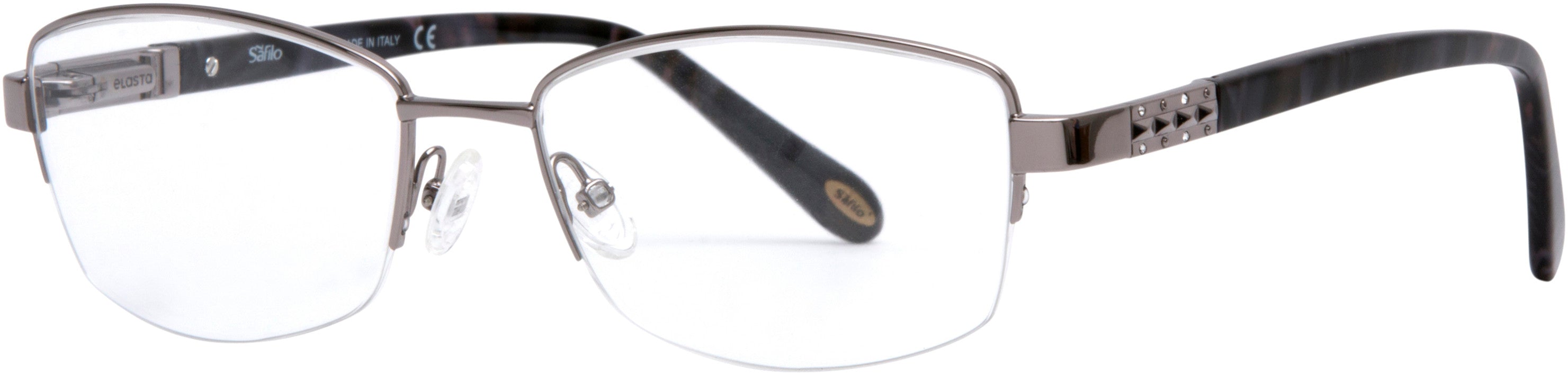Emozioni 4381 Rectangular Eyeglasses 06LB-06LB Ruthenium (00 Demo Lens)