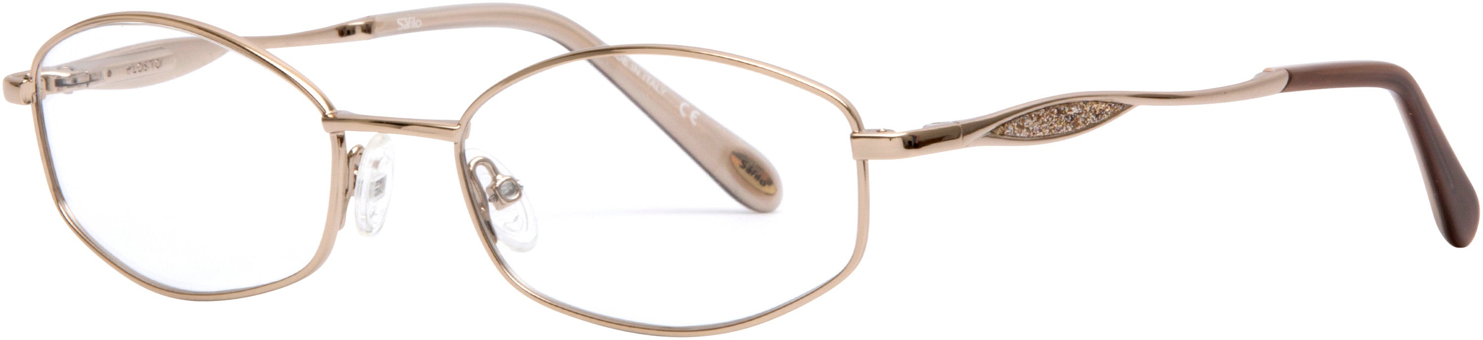Emozioni 4383 Oval Modified Eyeglasses 03YG-03YG Lgh Gold (00 Demo Lens)