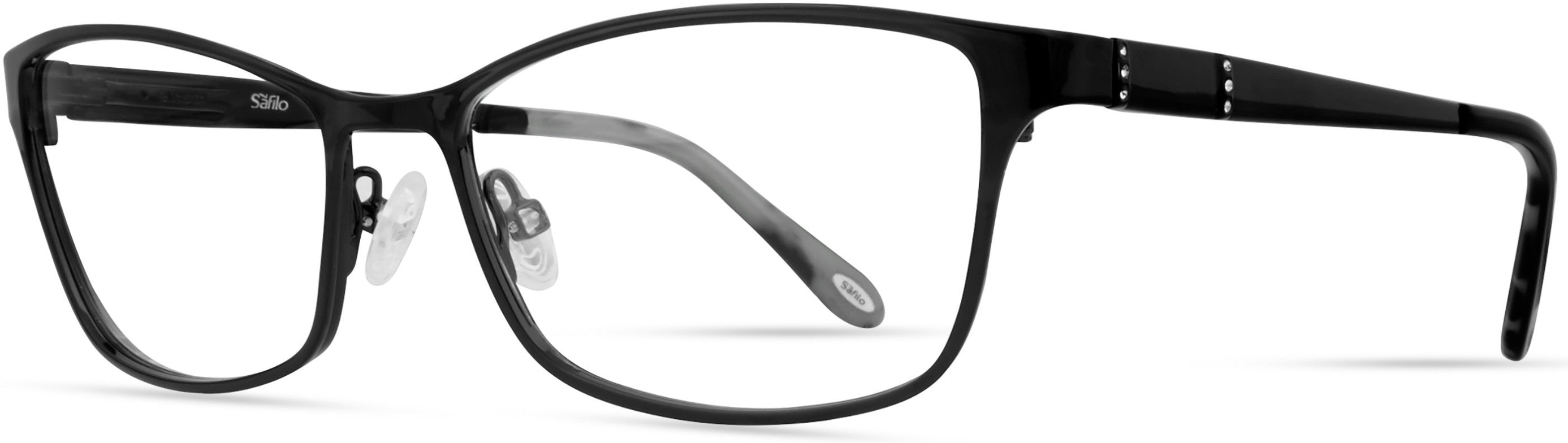 Emozioni 4386 Rectangular Eyeglasses 0807-0807 Black (00 Demo Lens)