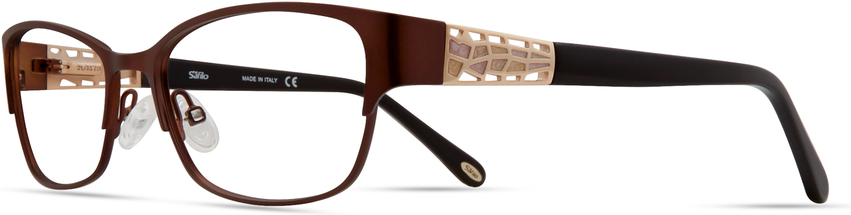 Emozioni 4387 Rectangular Eyeglasses 009Q-009Q Brown (00 Demo Lens)