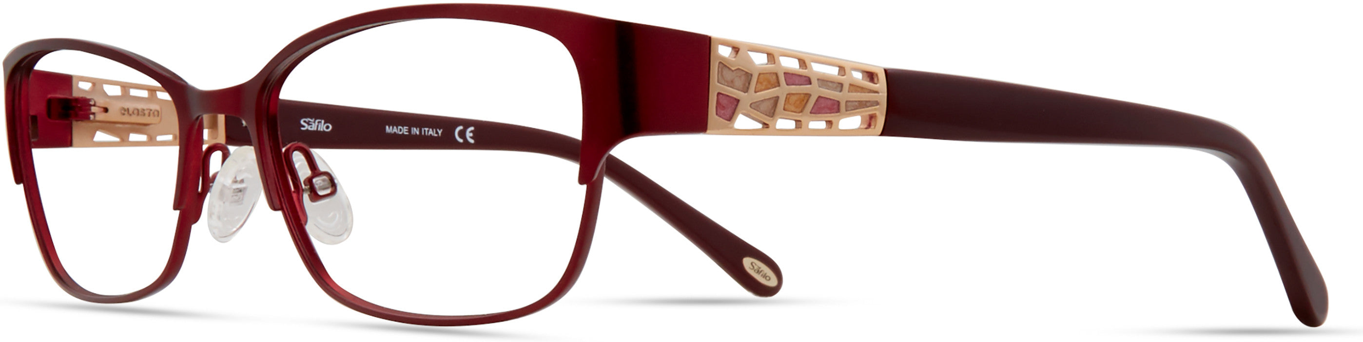 Emozioni 4387 Rectangular Eyeglasses 0LHF-0LHF Opal Burgundy (00 Demo Lens)