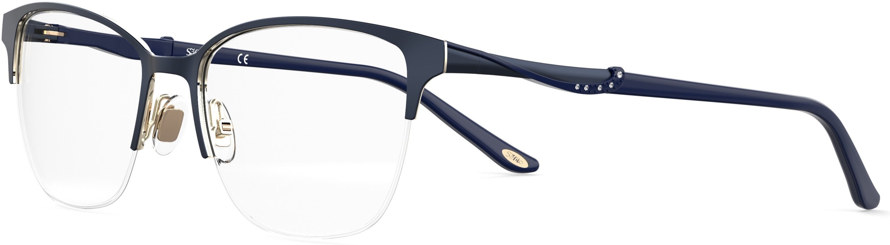 Emozioni 4396 Cat Eye/butterfly Eyeglasses 0KY2-0KY2 Blue Gold (00 Demo Lens)