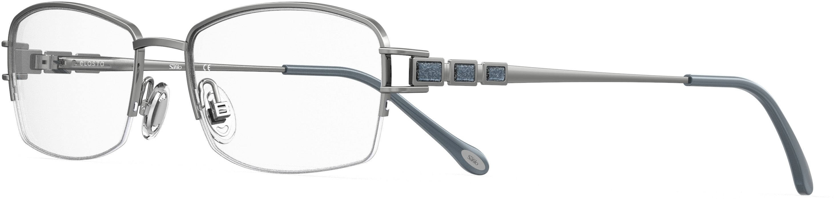 Emozioni 4403 Rectangular Eyeglasses 06LB-06LB Ruthenium (00 Demo Lens)