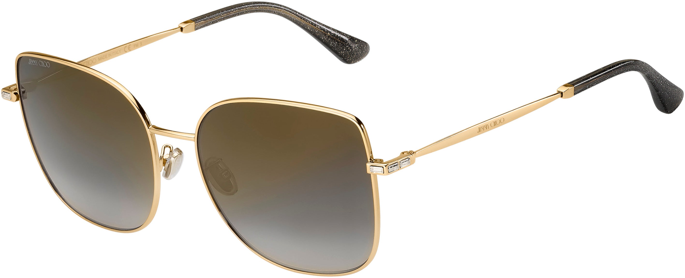 Jimmy Choo Fanny/G/sk Special Shape Sunglasses 0J5G-0J5G Gold (FQ Gray Sf Gold Sp)