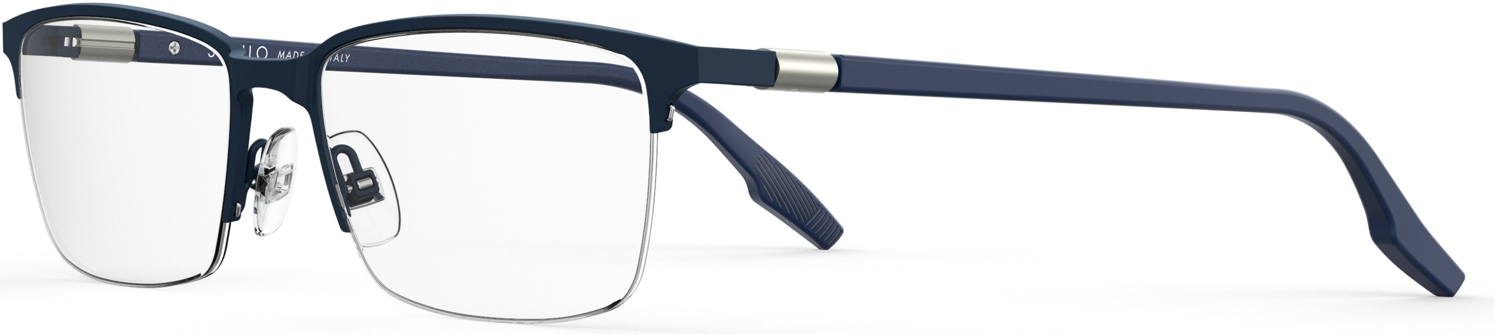 Safilo 2.0 Filo 02 Rectangular Eyeglasses 0FLL-0FLL Matte Blue (00 Demo Lens)
