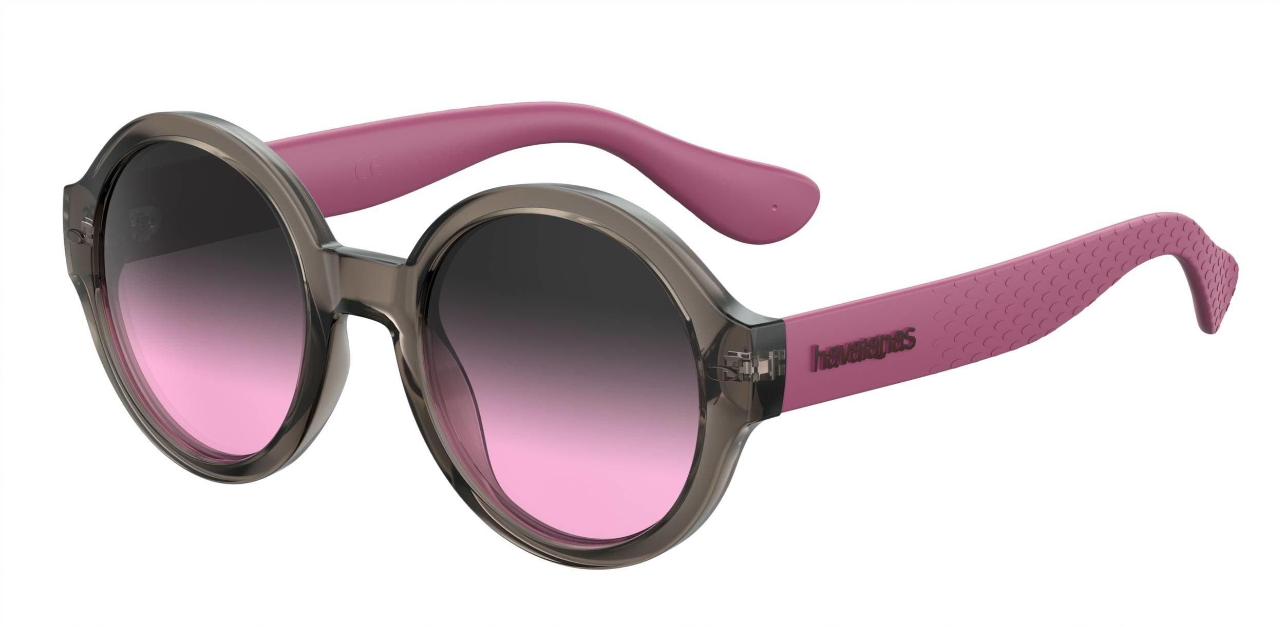 Havaianas Floripa/M Oval Modified Sunglasses 07HH-07HH Gray Pink (FF Gray Shded Pink)