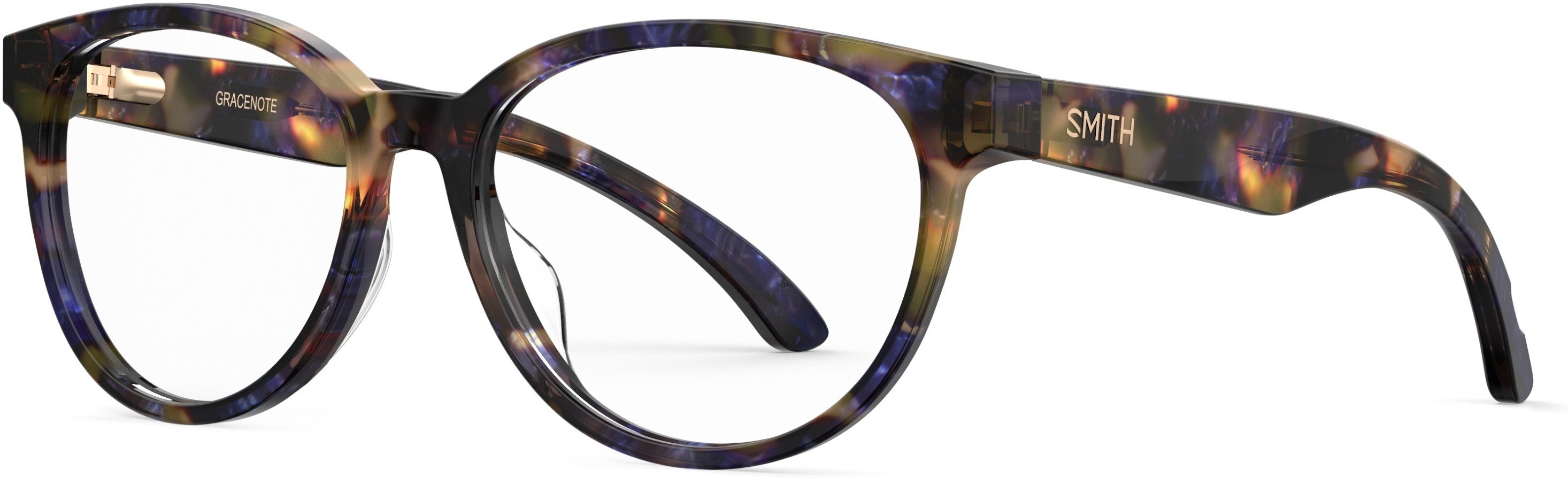 Smith Gracenote Oval Modified Eyeglasses 0HKZ-0HKZ Violet Havana (00 Demo Lens)