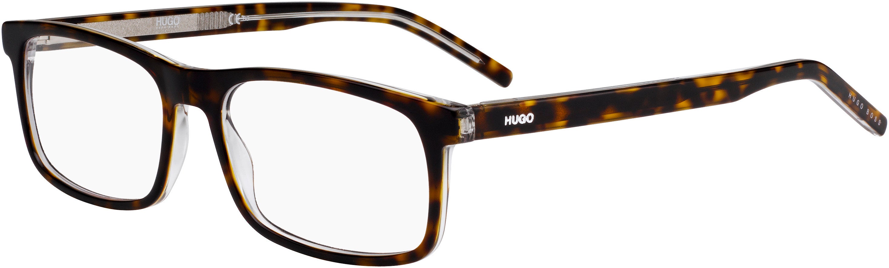 Hugo (hug) Hugo 1004 Rectangular Eyeglasses 0KRZ-0KRZ Havana Crystal (00 Demo Lens)