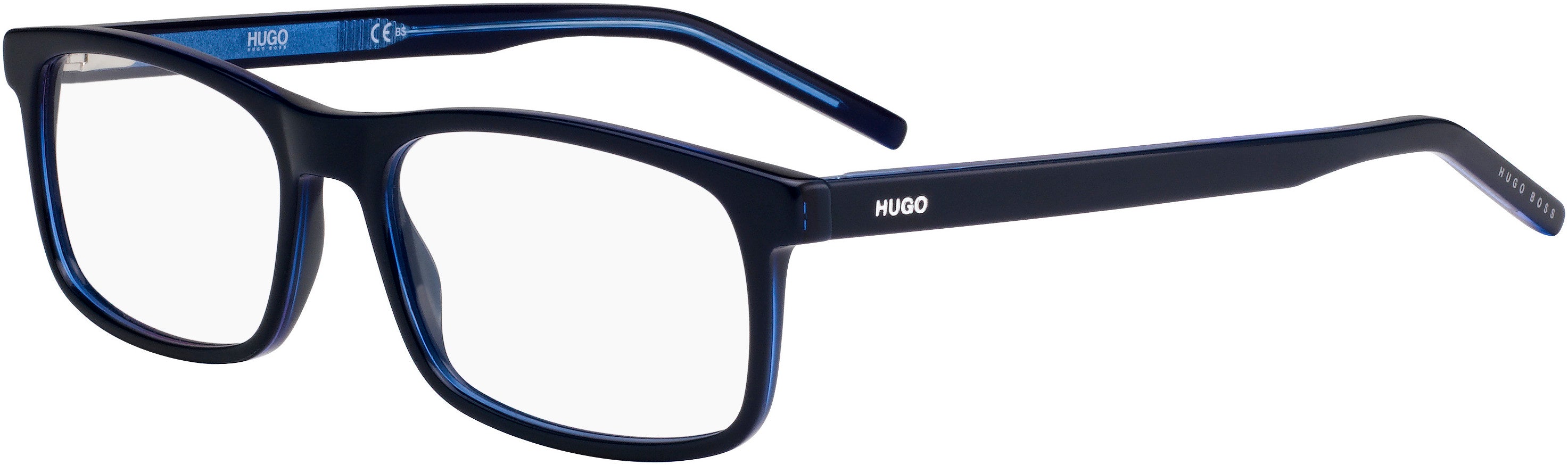 Hugo (hug) Hugo 1004 Rectangular Eyeglasses 0ZX9-0ZX9 Blue Azure (00 Demo Lens)